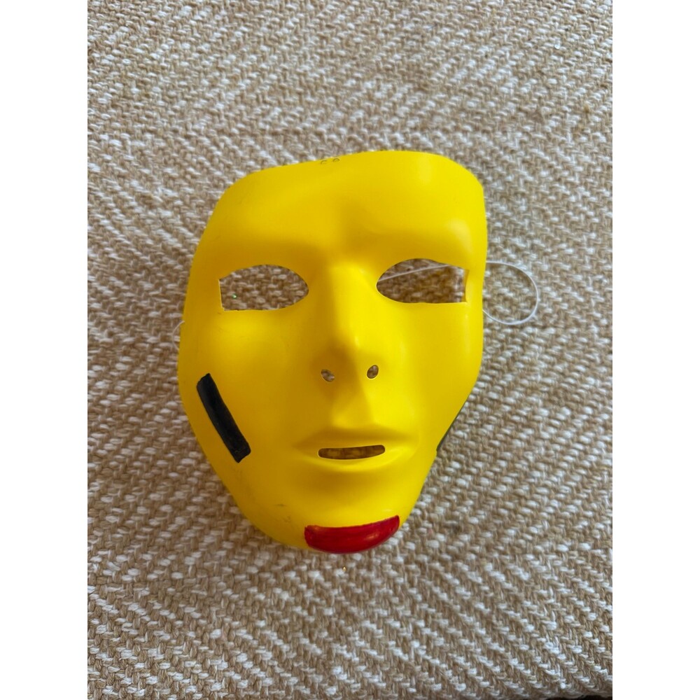 Yellow Plastic Costume Mask